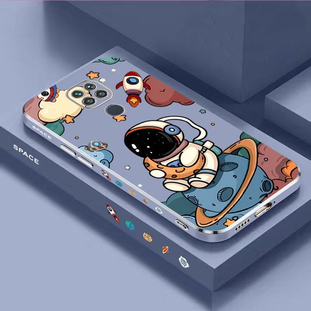 Funda De Lujo Con Revestimiento Para Xiaomi Redmi Note 9 9T 9S 8 Pro 7 9Pro 10 10Pro Astronauta De Dibujos Animados