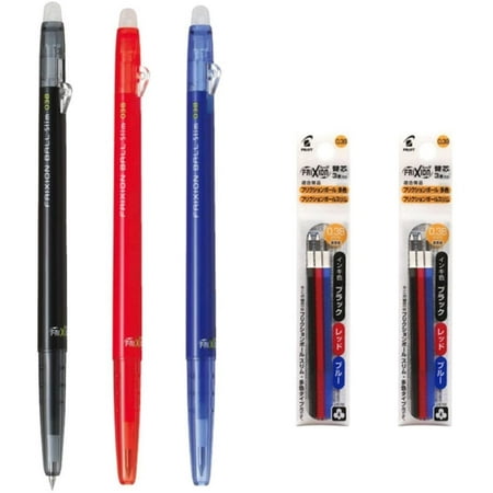Pilot Frixion Ball Slim 038 Retractable Erasable Gel Ink Pen Extra Fine Point 0 38mm Black Blue Red Inks 3 Pens 6 Walmart Canada Pilot Frixion Ball Slim 038 Retractable Erasable Gel Ink Pen Extra Fine Point 0 38mm Black Blue Red Inks 3 Pens 6 Walmart Canada