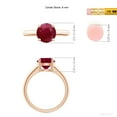 thumbnail image 5 of ANGARA Natural Round 2.1 ct Ruby Solitaire Engagement Ring in 14K Rose Gold for Women (Size-8mm) | July Birthstone, Birthday, Anniversary, Jewelry Gift for Women | Natural Ruby Ring, 5 of 10