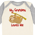 thumbnail image 4 of Inktastic My Grandma Loves Me Sloth Boys or Girls Long Sleeve Baby Bodysuit, 4 of 5