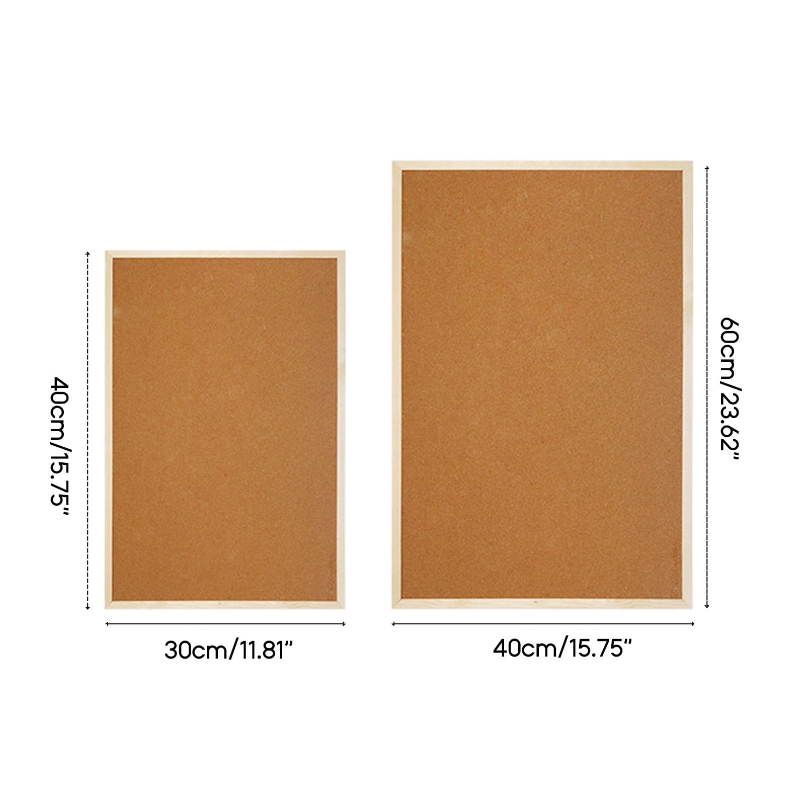 Bulletin Board Double-Sided Cork Board Wooden Frame 30x40CM 40x60CM for Home School Decoration Display Corkboard