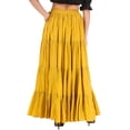 thumbnail image 4 of ThePirateDressing Women's 25-Yard Cotton Maxi Skirt, 4-Tier Pleated A-Line Long Skirt, 4 of 5