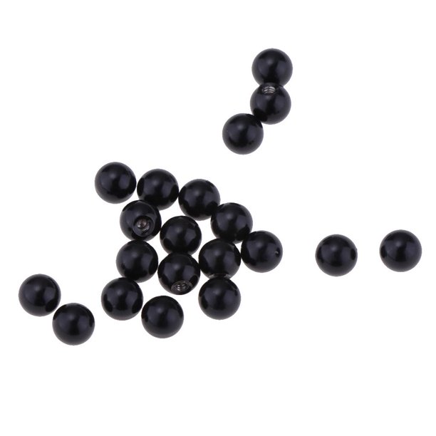 20pcs Bolas de Reemplazo de Joyería Piercing , Multicolor de 4 Tallas - Negro, 1.2*4mm Sunnimix Piercing Jewelry Barbell Balls