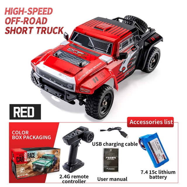 Bewildely RCGOFOLLOW plástico de buena calidad coche completo Control remoto Rc coche completo para 1/12 Rc coche completo SY 1202 RC pieza de Kits de construcción modelo Rojo