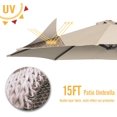 thumbnail image 4 of AECOJOY 15x9ft Double-Sided Patio Umbrella Outdoor Market Umbrella Large Umbrella Table Umbrellas with Crank Air Vents for Deck Pool Patio (1.9" Pole, Orange), 4 of 14