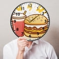 thumbnail image 5 of Burger Cola Wall Clock Modern Decor Acrylic Clock Golden Hands 11.9in, 5 of 12