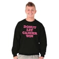 thumbnail image 5 of Donut Let Breast Cancer Win Women Crewneck Sweatshirt Brisco Brands S, 5 of 6