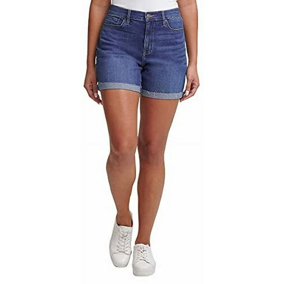 Calvin Klein Womens Roll Cuff Short (Mediterranean, 6, Numeric_6)