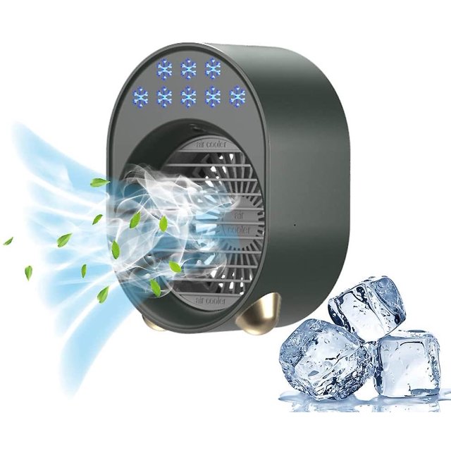 Rechargeable Usb Air Conditioner Portable Air Conditioner Fan-green