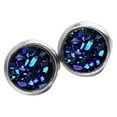 thumbnail image 3 of yingyy 1 Paire de Boucles d'Oreilles Rondes Bijoux Incrustés de Strass Légers pour Fête d'Anniversaire Bleu Foncé 1Set, 3 of 6