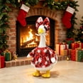 thumbnail image 6 of Sruoe Christmas Porch Goose Outfits, 23 Inch Porch Goose Clothes, Goose Clothes Dress, Duck Sculpture Clothes for Lawn Statue Cement Statue Yard Patio Party Decoration, 6 of 7