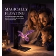 thumbnail image 3 of 2PC Dragon Bookshelf Lamp, Hand Carved Iridescent Purple Floating Dragon Night Light, Vintage Scrollwork Iron Bookend Decor Ideal Present for Fantasy Book Collectors, 3 of 8