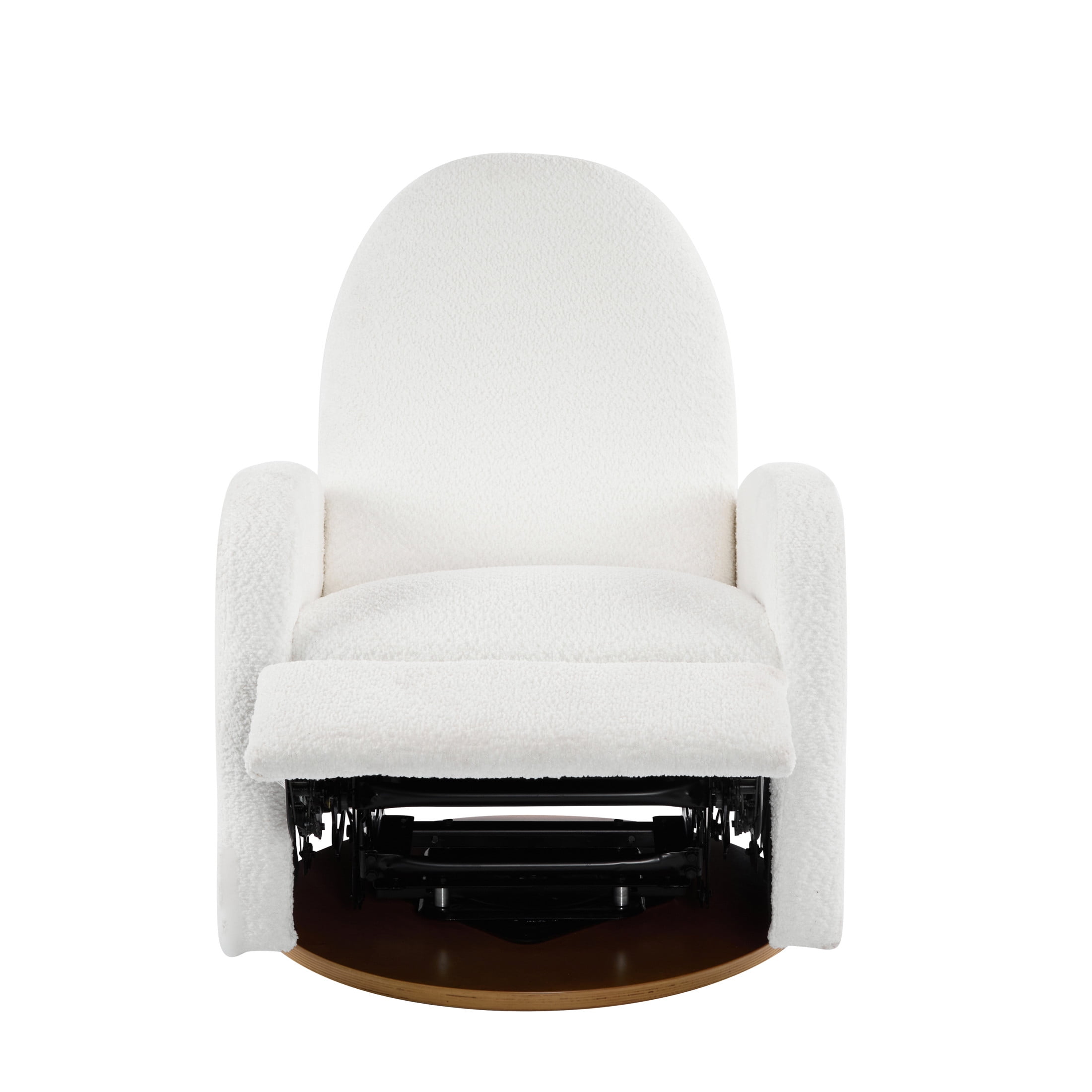 Christopher Knight Home Modern Upholstered Boucle Glider Recliner with 360 Degree Swivel, Beige