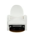 thumbnail image 5 of GDF Studio Contemporary 360° Swivel and Glider Recliner with Wooden Base, Beige, 5 of 11