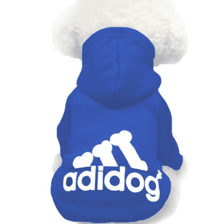 Adidog Dark Blue Hoodie FOR DOGS Small Sweater with Hood (Dark Blue, Small) - Walmart.com