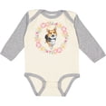 thumbnail image 3 of Inktastic Corgi Wreath for Dog Lovers Girls Long Sleeve Baby Bodysuit, 3 of 5
