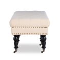 thumbnail image 3 of Linon Isabelle 50" Wood Upholstered Bench in Beige, 3 of 8