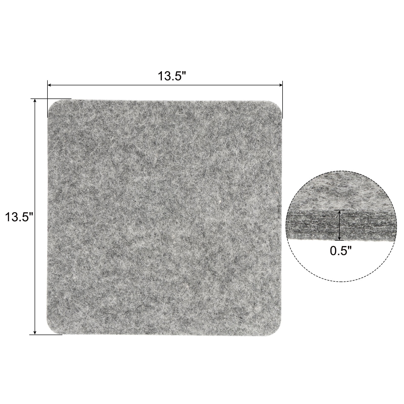Uxcell Wool Pressing Mat, 13.5" x 13.5"  Wool Ironing Pad Blanket 0.5" Thickened, Grey