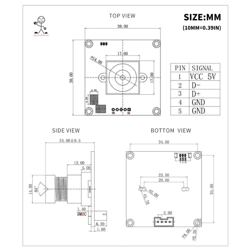 IMX577 Sensoring USB Webcam Supporting 4K Video 12MP 3840x3040 30FPS Equipped Digital Microphone USB Camera Module