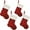 4 Pack Red, variant on Christmas Stockings 6 Pack for Family, Mini Embroidery Gold Sequins Christmas Stockings White Red Luxury Faux Fur Xmas Stocking for Xmas Tree Holiday Party Decoration