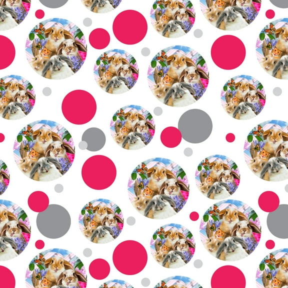Rabbits Bunnies Hampster Backyard Flower Selfie Premium Gift Wrap Wrapping Paper Roll