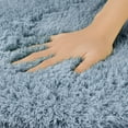 thumbnail image 3 of REGALWOVEN Oval Shaggy Bathroom Rugs Absorbent Soft Bathroom Mat Blue 20" x 32", 3 of 6