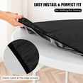 thumbnail image 2 of Black Round Tablecloths,2 Pcs Double Sided Stretch Tablecloths,Waterproof and Stain Resistant Tablecloths,Suitable for Outdoor/Indoor Use, 2 of 5