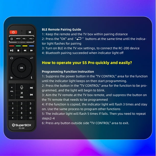 S4 Pro 2024 SuperBox for TV, Wireless Voice Remote Included, 1000M Ethernet Port Fast Speed S4pro Super Box with Voice Remote, 2GB RAM + 32GB Storage, HDMI, Easy Setup Guide by Seller - s4-pro-2024-superbox-for-tv-wireless-voice-remote-included-1000m-ethernet-port-fast-speed-s4pro-super-box-with-voice-remote-2gb-ram-32gb-storage-hdmi-easy-setup-guide-by-seller