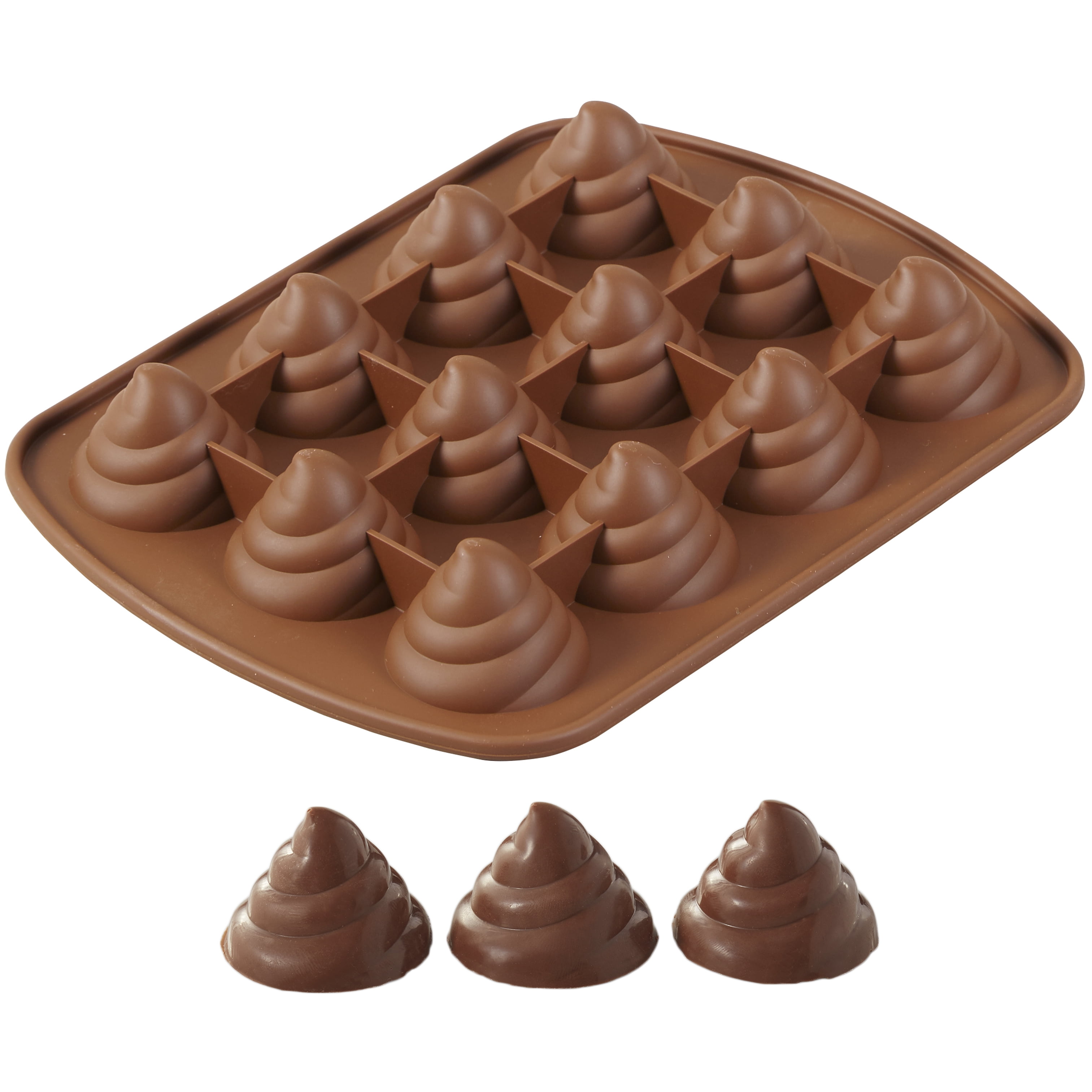 Turds Emoji Lollipop Chocolate Candy Mold 3458 NEW 