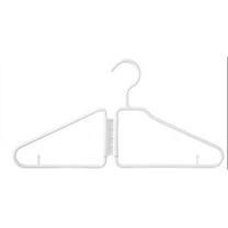 Needhep Hangers Space Saving, Standard Hangers With 360 Degree Rotatable Hook Natural Wood Clothes Hangers Smooth Finish Universal Jean Hangers, Space Saving Hangers (White)