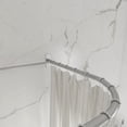 thumbnail image 5 of Naiture 54'' x 30'' D Shape Shower Curtain Rod with Ceiling or Wall Dual-Use Swivel Support, Shower Window Rod, Stainless Steel, Brushed Nickel Finish, 5 of 8