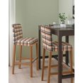 thumbnail image 2 of Orange Black Plaid Bar Stool Covers Set of 4, Farmhouse Orange Black Checkered Stretch Washable Bar Chair Covers with Backs, Removable Pub Counter Height Chair Cover for Kitchen Dining Room Cafe, 2 of 7