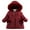 Burgundy A, variant on LYMAYTER Kids Girls Hood Jacket Toddler Medium-Length Snowsuit Outerwear Baby Thick Windproof Coat for 1-5 Years