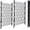 61" x 122", variant on Single Folding Security Gate 61" H x 122" W Expandable Aluminum Safety Barrier with 360° Locking Casters Portable Rolling Fence Barricade for Indoor Outdoor Use