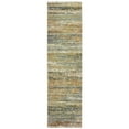 thumbnail image 2 of Oriental Weavers Atlas Area Rug 8037J Gold Striped Banded 8' 6" x 11' 7" Rectangle, 2 of 2