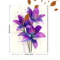 thumbnail image 3 of Purple Iris Dining Entryway Home Wall Art Decor, 3 of 8