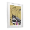 thumbnail image 2 of Stupell Industries Art Deco Fashion Girl in Stripes White Framed Print Under Glass, 13 x 16, by Melissa Wang, 2 of 8