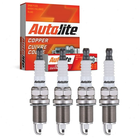 4 pc Autolite 985 Copper Core Spark Plugs for 3001 3459 41-631 60 7546 AG44 Ignition Wire Secondary
