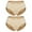 2 PACK: Beige, variant on QRIC Women Butt Lifter Padded Panties Hip Enhancer Lace Briefs Body Shaper Underwear with Removable Pads Black M