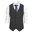 thumbnail image 2 of shirts for men autumn and winter casual retro striped single- suit vest, 2 of 7
