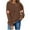 Brown, variant on Yangnuo Fall Plaid Trendy V-Neck Sweatshirts for Women Women's Printed Long Sleeve Sweatshirts Fashion And Leisure V-Neck Hooded Top