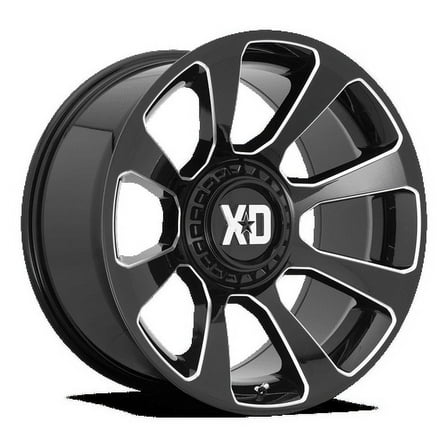 XD Aluminum Rim XD854 REACTOR 20X9in Gloss Black Milled Finish, XD85429067318
