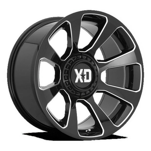 XD Aluminum Rim XD854 REACTOR 20X9in Gloss Black Milled Finish, XD85429086300