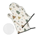 thumbnail image 3 of XMXT Waterproof Oven Mitts and Pot Holders Sets, Snowflake Christmas Trees Design Sets Kitchen Cooking Heat Resistant, 4 Pcs, 3 of 8