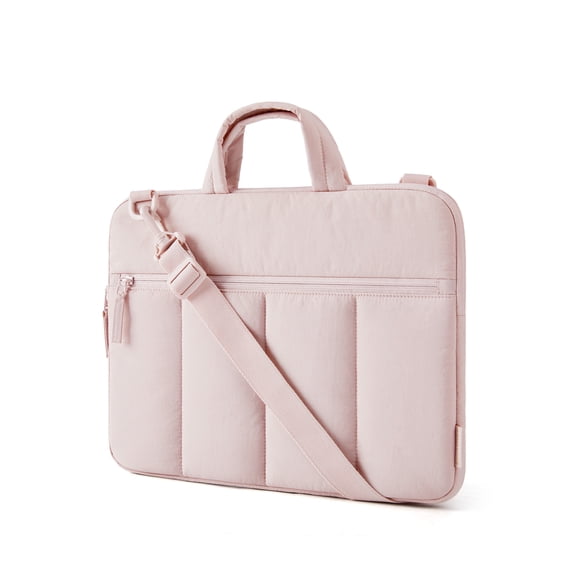 BAGSMART 15.6 Inch Laptop Sleeve with Handle Slim Protective Case for Women, Pink