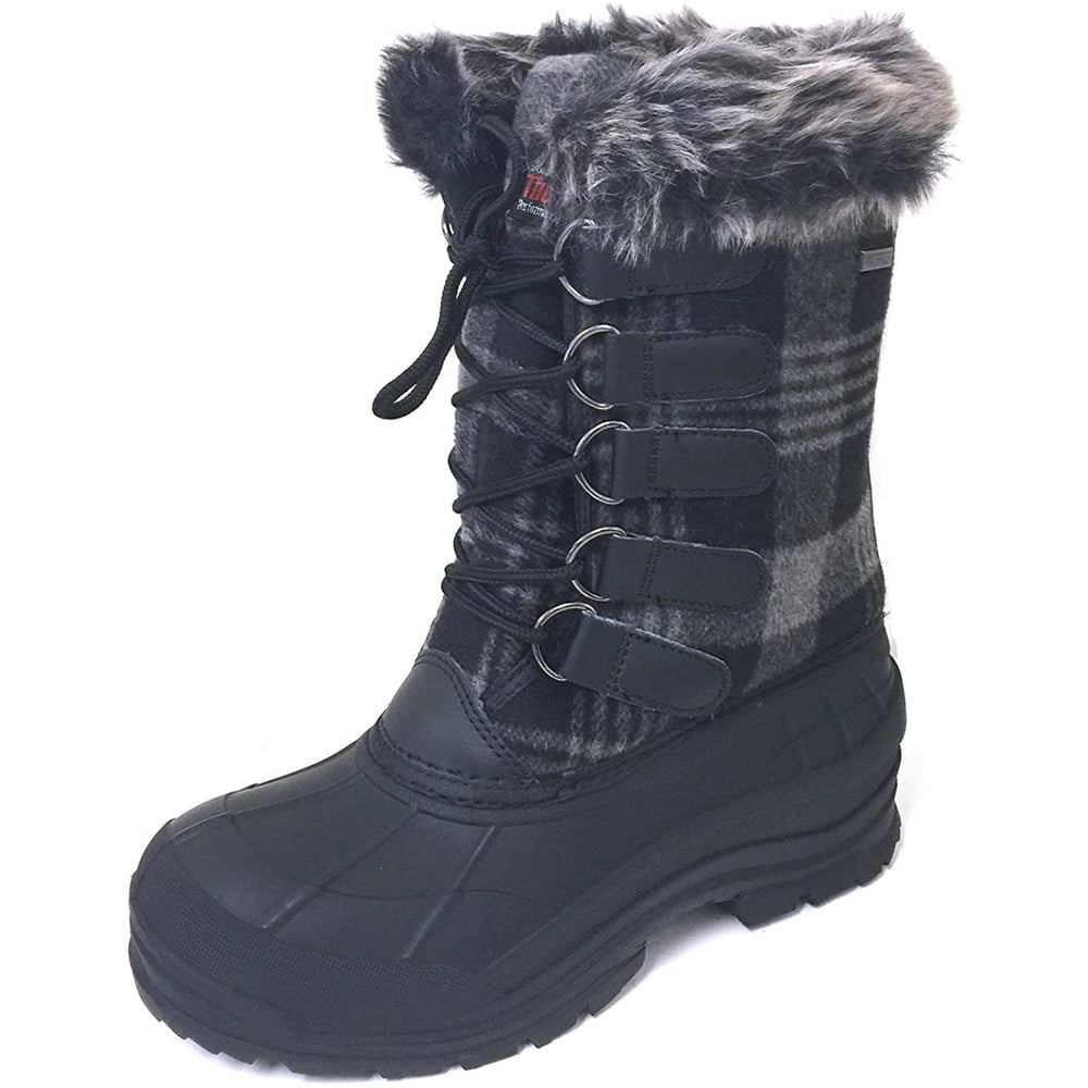 B.P. ClimateX Women�s Winter Snow Boots Flannel Plaid