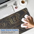thumbnail image 4 of Golden Line Circle Line Theme&nbsp;desk Mouse Padwaterproofno Slip&nbsp;for Office Home Work Gaminggaming Mouse PadRubber Base Mousepad with Stitched Edges 31.5x11.8inches, 4 of 7