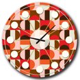 thumbnail image 1 of Designart 'Retro Geometric Design Ii Horloge Murale Mid-Century Modern, 1 of 4