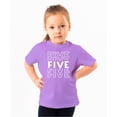thumbnail image 2 of Bold 5th Birthday Explosion T-Shirts and Raglans for Girls and Boys Fifth Birthday Outfit Purple Shirt 4T, 2 of 5