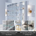 thumbnail image 5 of ANGELES HOME 28" x 36" Tri-View Aluminum Bathroom Medicine Cabinet and Open Shelf Set, Copper-Free Mirror, Recessed or Surface Mount, 5 of 15
